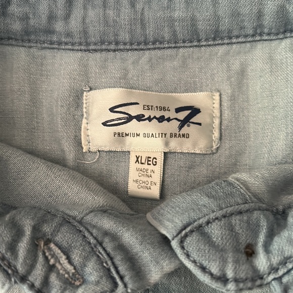 Seven7 Sky Blue Button Down Shirt - Picture 3 of 7